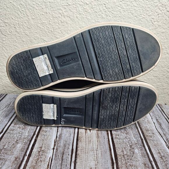 Clarks cloud steppers audreigh eve slip on platform sneaker blue Women's 9W - Picture 8 of 8